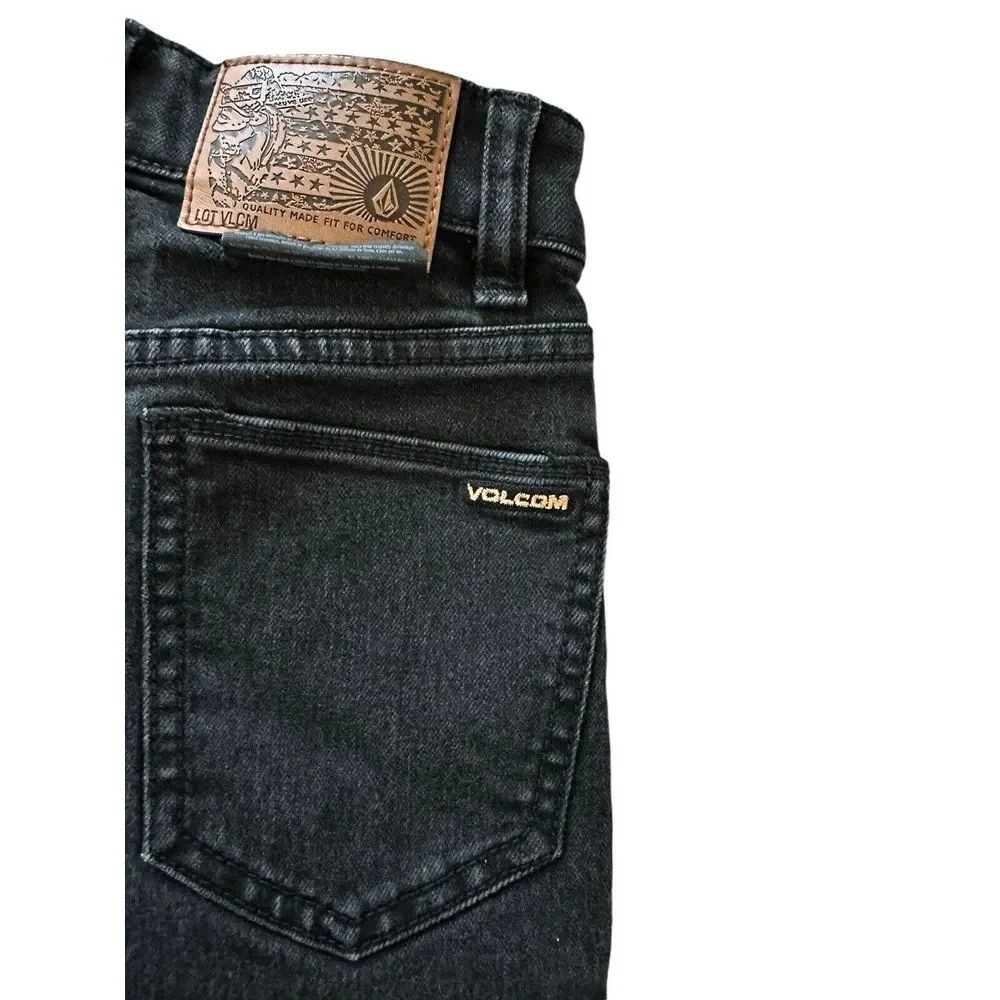 Volcom Men's Billow‎ Loose Fit Black Jeans Size 22 Denim